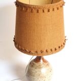 Ceramic and jute lamp
