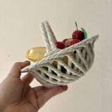 Vintage ceramic fruit basket