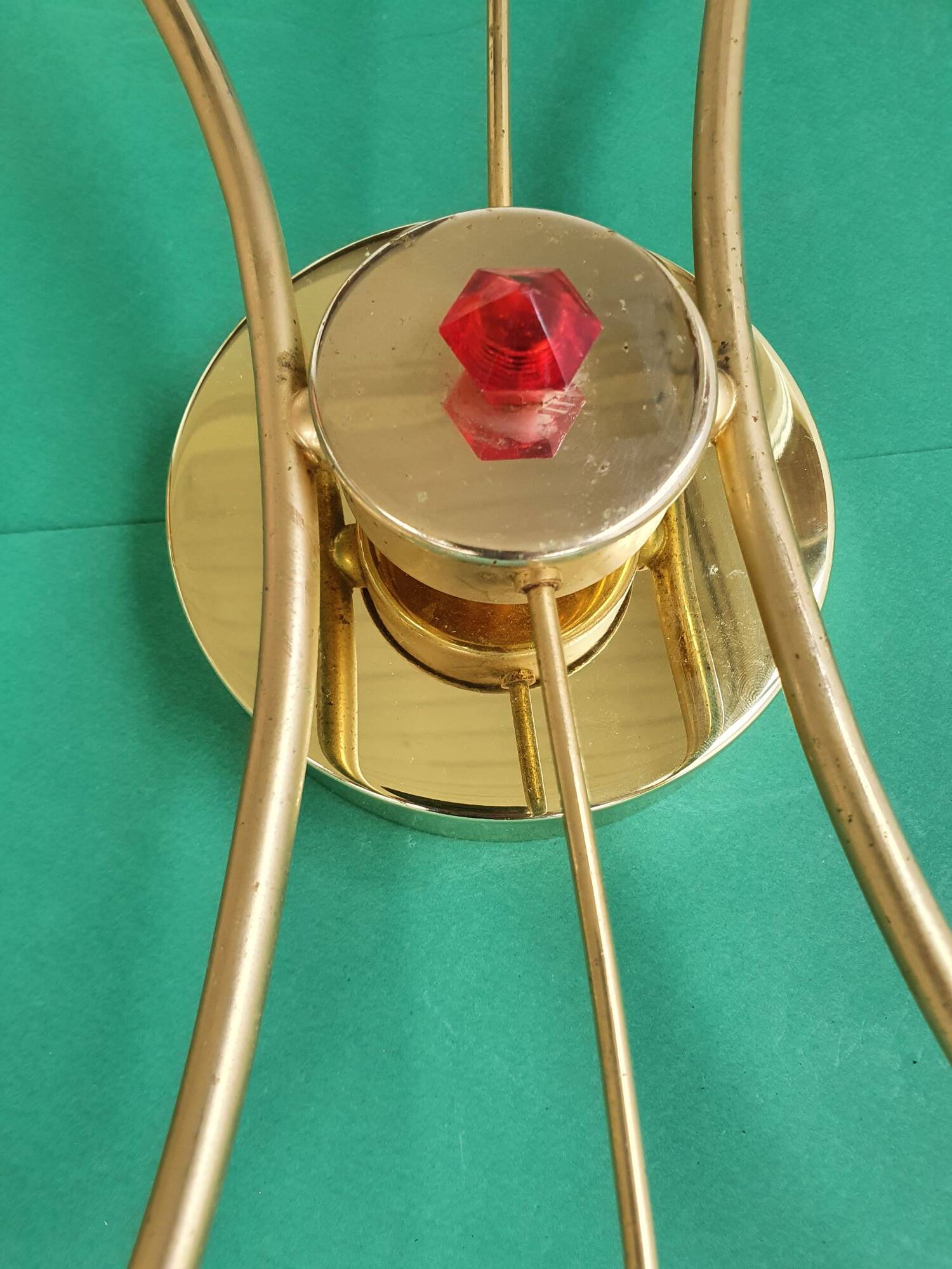 Large vintage gold four-light wall sconce