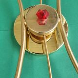 Large vintage gold four-light wall sconce