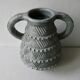 Patinated terracotta vase, brutalist style, Gerunda Spain, height 31 cm