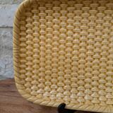 Old rectangular imitation wicker dish Gien Création Val d'Or