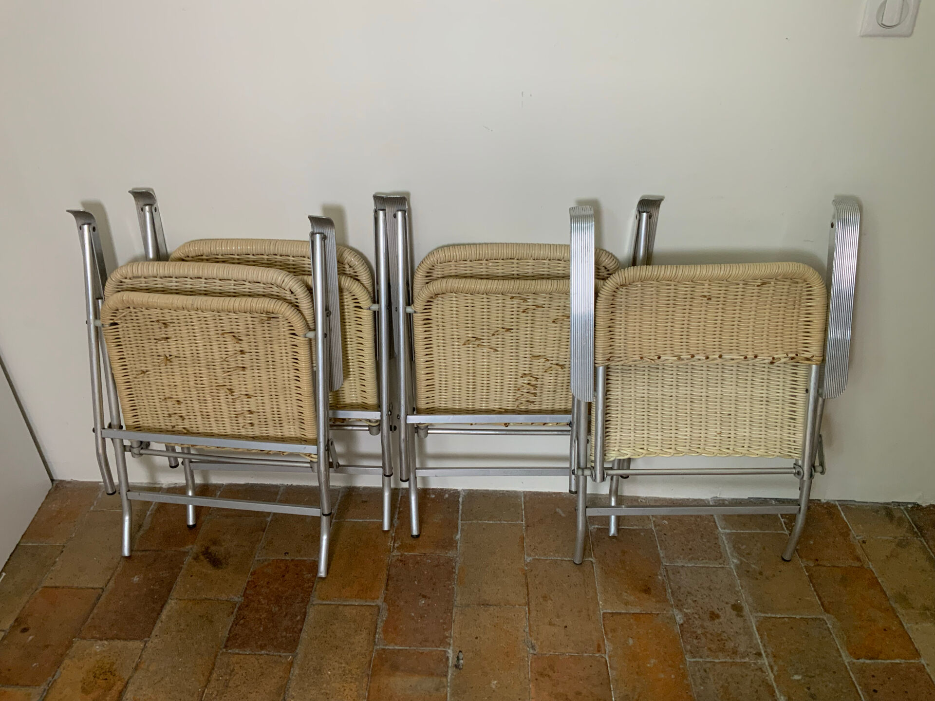 Mid-century garden folding chairs
