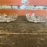 Pair of Antique Saleron Crystal Henri Piubello Salt and Pepper Shakers Vintage