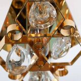Vintage wall sconce in brass and crystal from the 1960s, Regency lamp in brass.