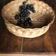 Panier corbeille ronde osier tressage vintage