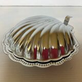 Metal scallop butter dish