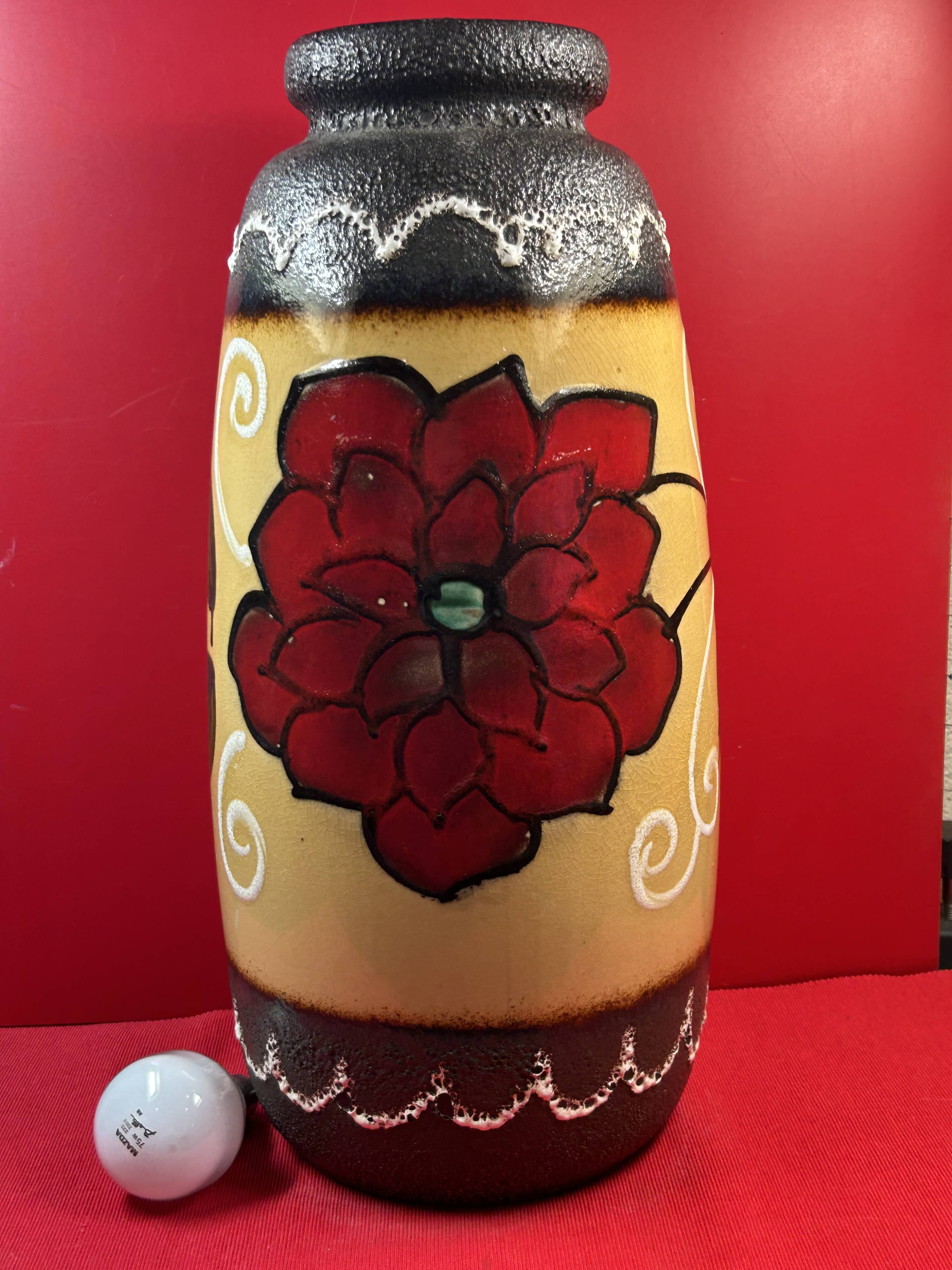 Large West Germany Vase, Fat Lava Vallauris! 48 cm - Vintage 70s