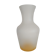 Frosted glass carafe with yellow bottom