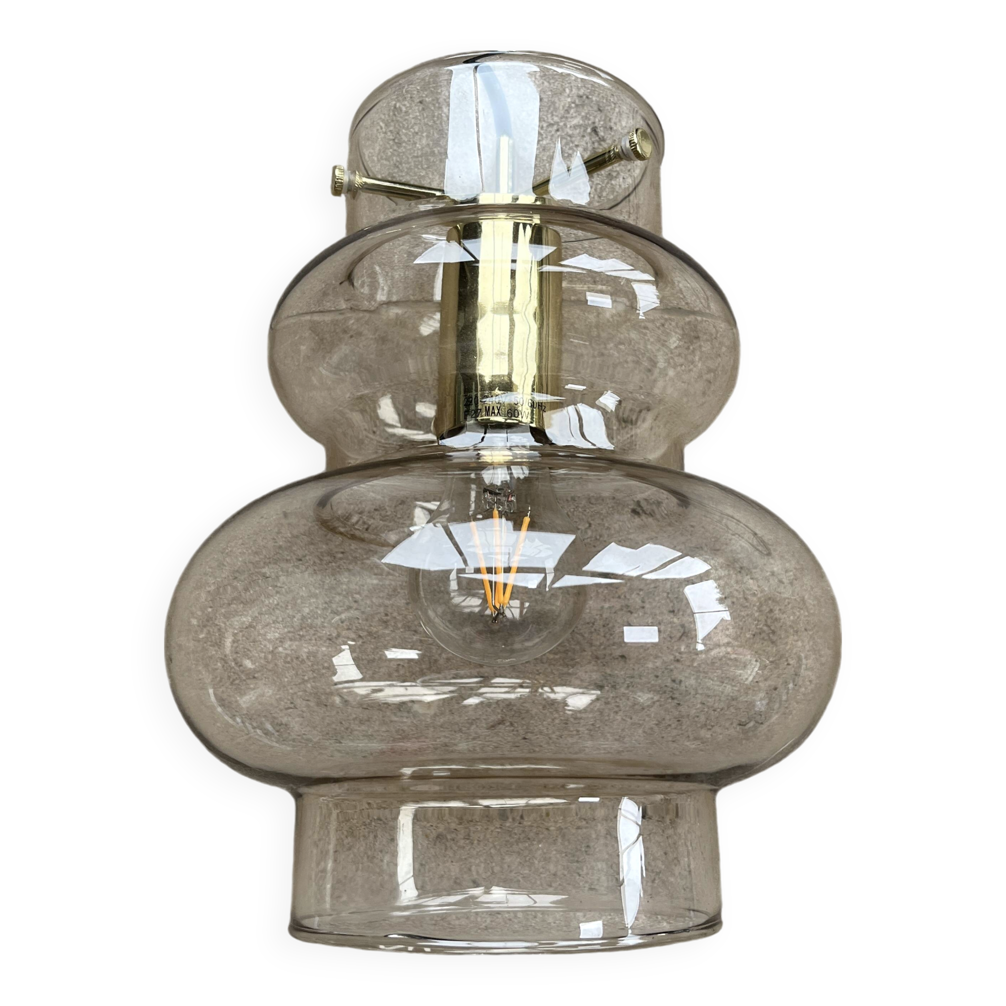 Smoked glass ceiling light