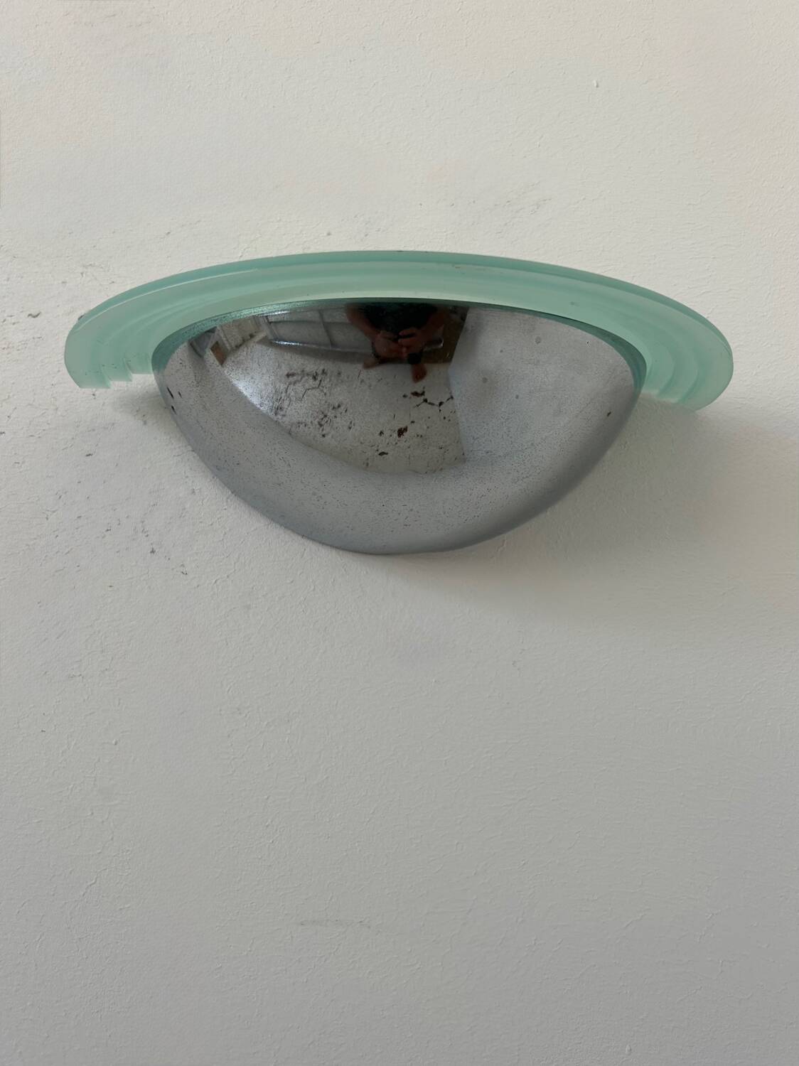 Pair of vintage wall lights, chrome and altuglass, Sweden 1970