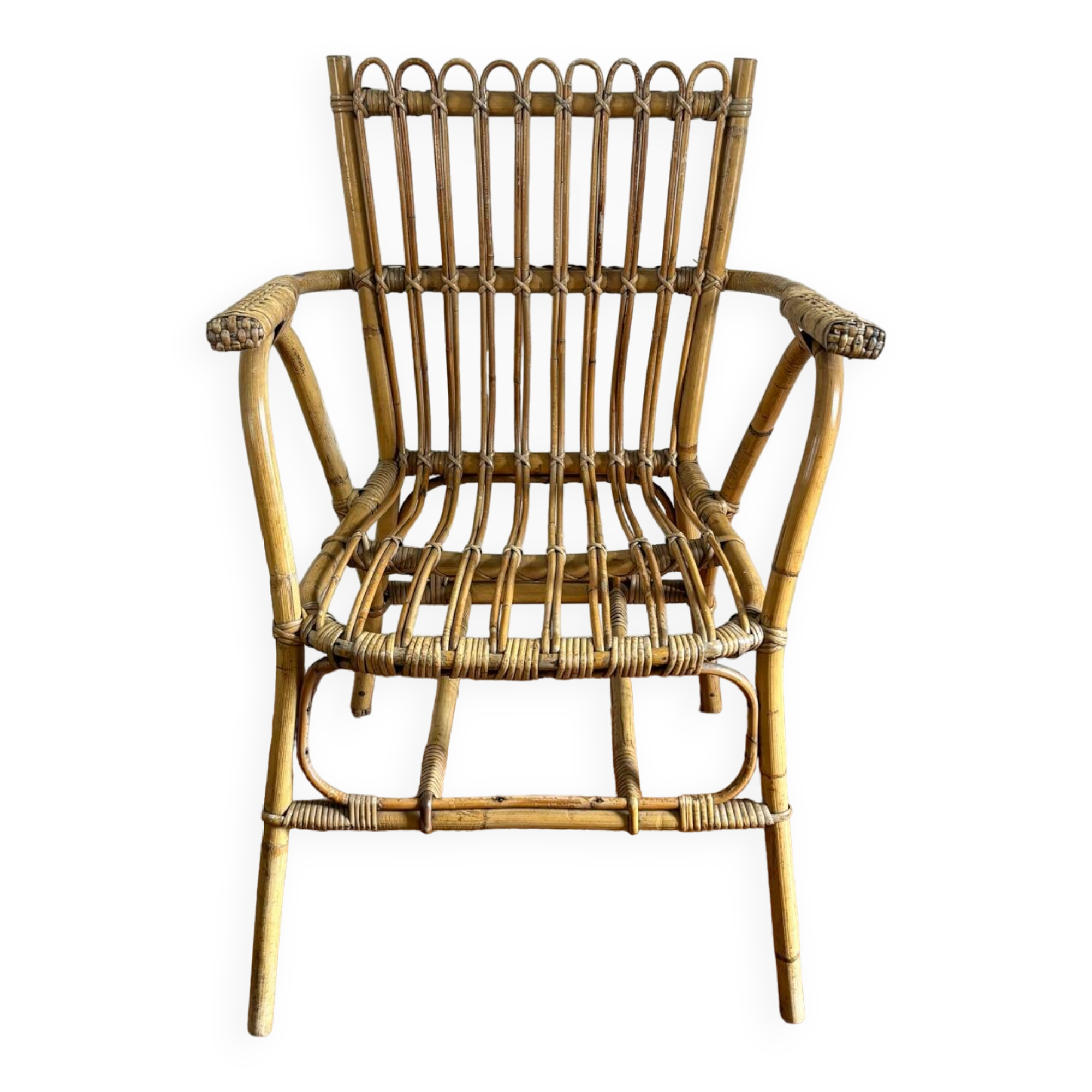 Rattan armchair from the 60s