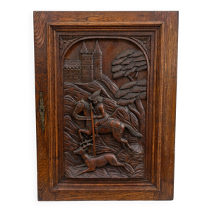 Porte en bois sculpté - massif