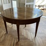 Directoire half-moon walnut dining table