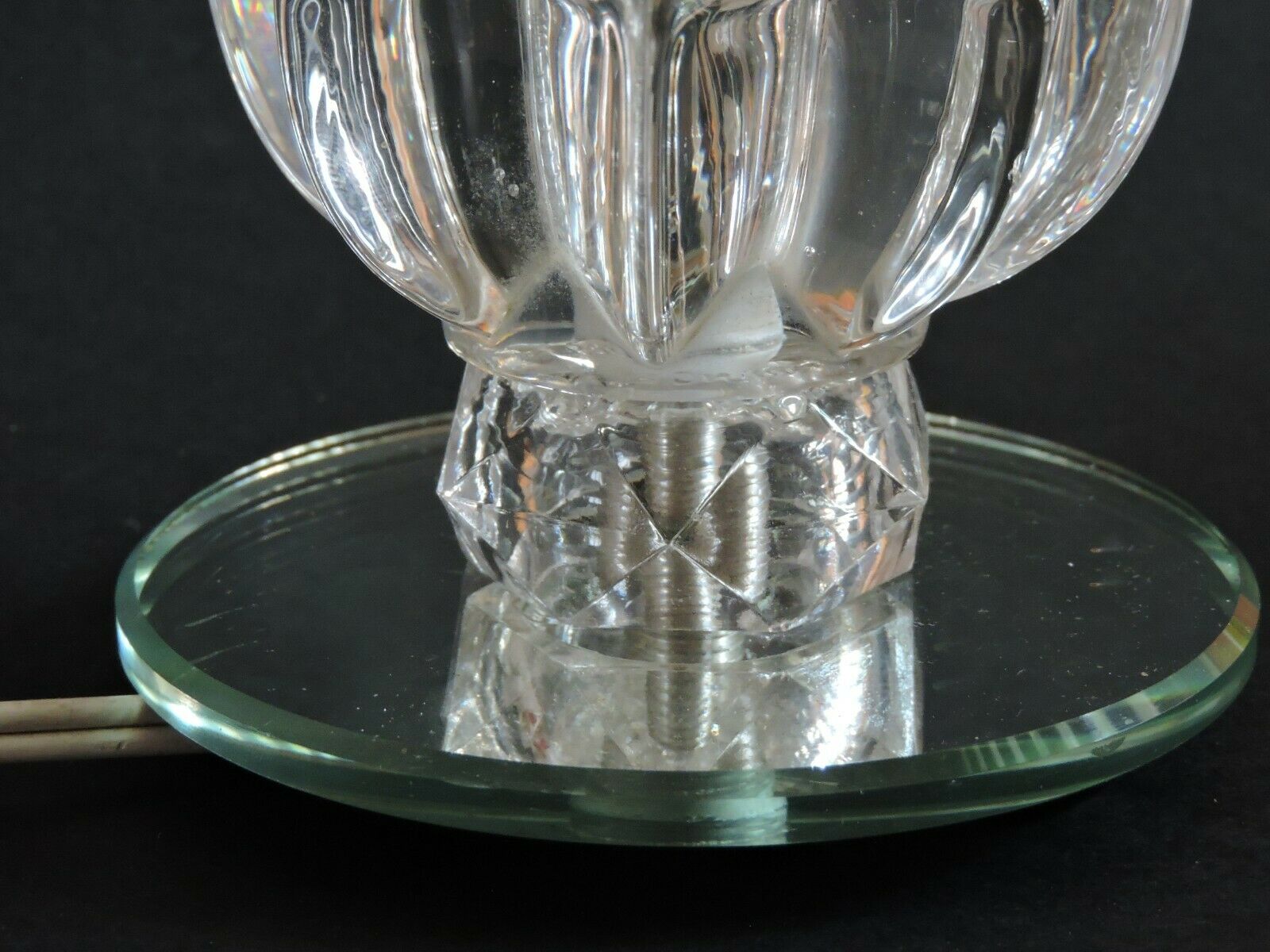 Pied de lampe verre art deco