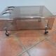 Smoked plexiglass coffee table from the 70s
