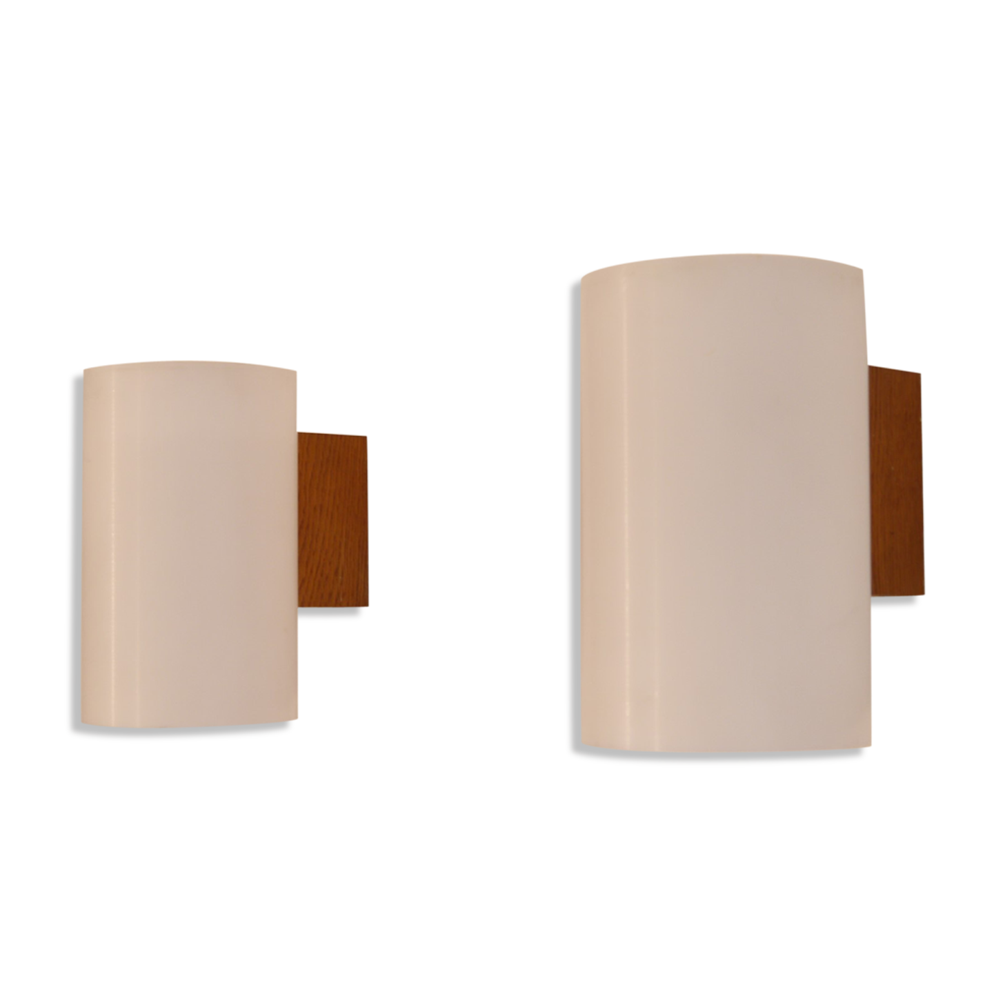 Pair of wall light vintage Uno & Osten Kristiansson for Luxus 1970