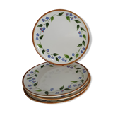 4 assiettes Schramberg à fleurs
