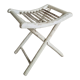 Vintage stool folding stool chalk white