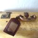 Old suitcase, wood and skin