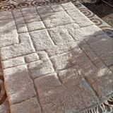 hand-knotted Moroccan apis - Beni ourain rug - all-wool Berber rug