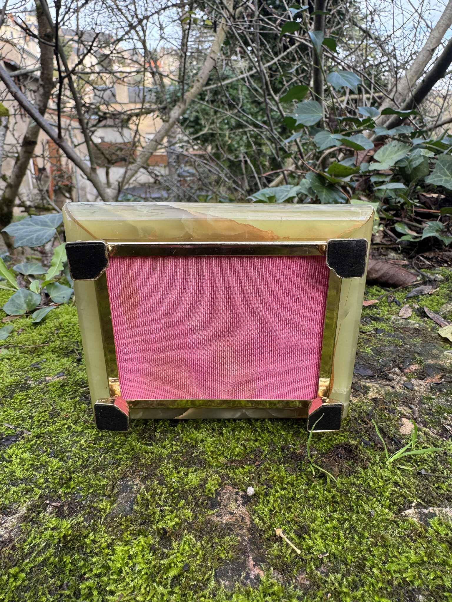 Onyx catchall box from the 1960s, vintage Italy.