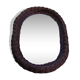 Miroir ovale en osier rétro