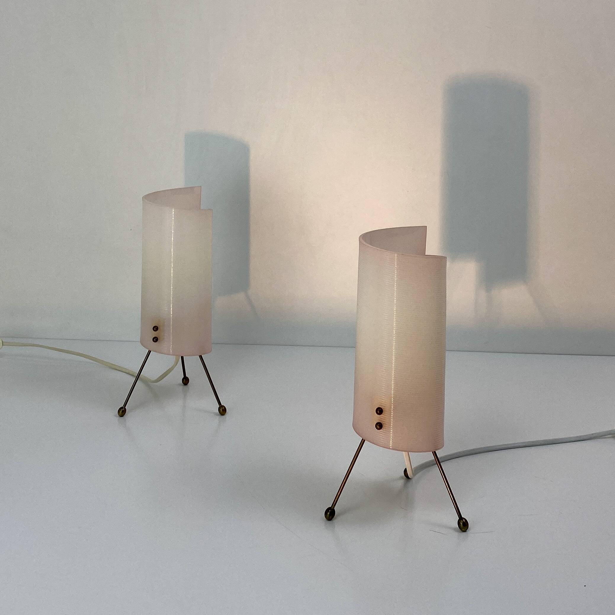Pair of vintage tripod lamps, 1960s