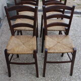 Series of 6 mulched chairs