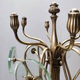 Brass and Glass Revolving Coat Rack, Italy