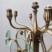 Brass and Glass Revolving Coat Rack, Italy