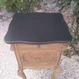 Louis XV solid walnut bedside table