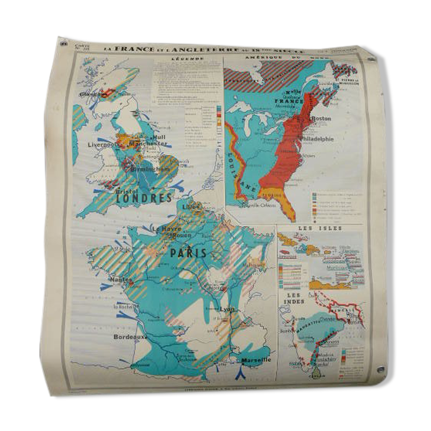 School poster hatier france and england and civilization in the 18th century