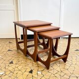 Teak trundle coffee table