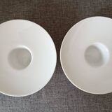 2 porcelain candlesticks signed raynaud by thomas keller - sleek style diameter 13.5cm height 3.5cm