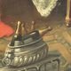 Signed Antique French Oil Painting – Cardinals in Luxurious Setting, 19th C