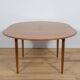 Table à manger ronde danoise vintage en teck, 1970s