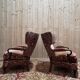Paire de fauteuils - bergères à oreilles Anglais