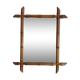 Bamboo style wooden mirror, 68 x 55 cm