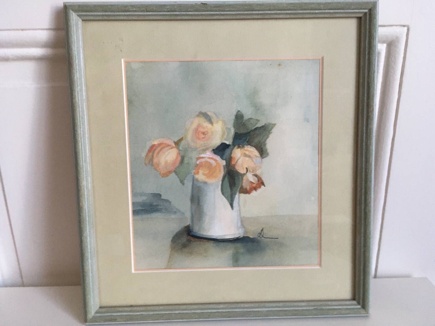 Old watercolor painting