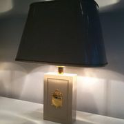 Pair of lamps decorated with golden turtles