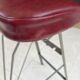 Vintage folding stool Libellule – Normafix – burgundy faux leather – years