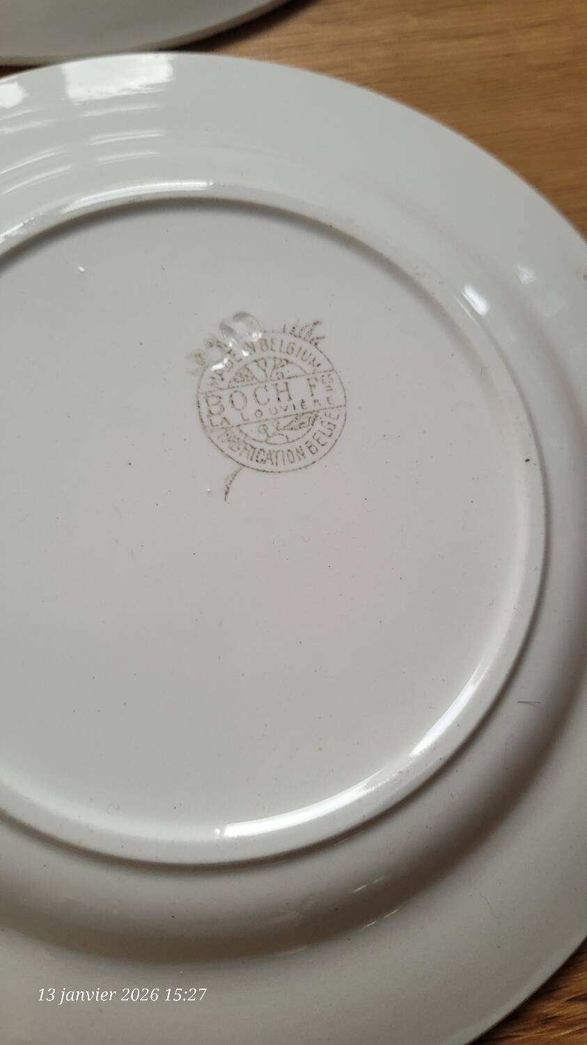 9 antique dessert plates