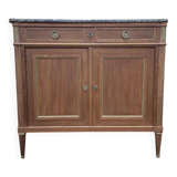 Buffet bas de style Louis XVI en acajou et marbre