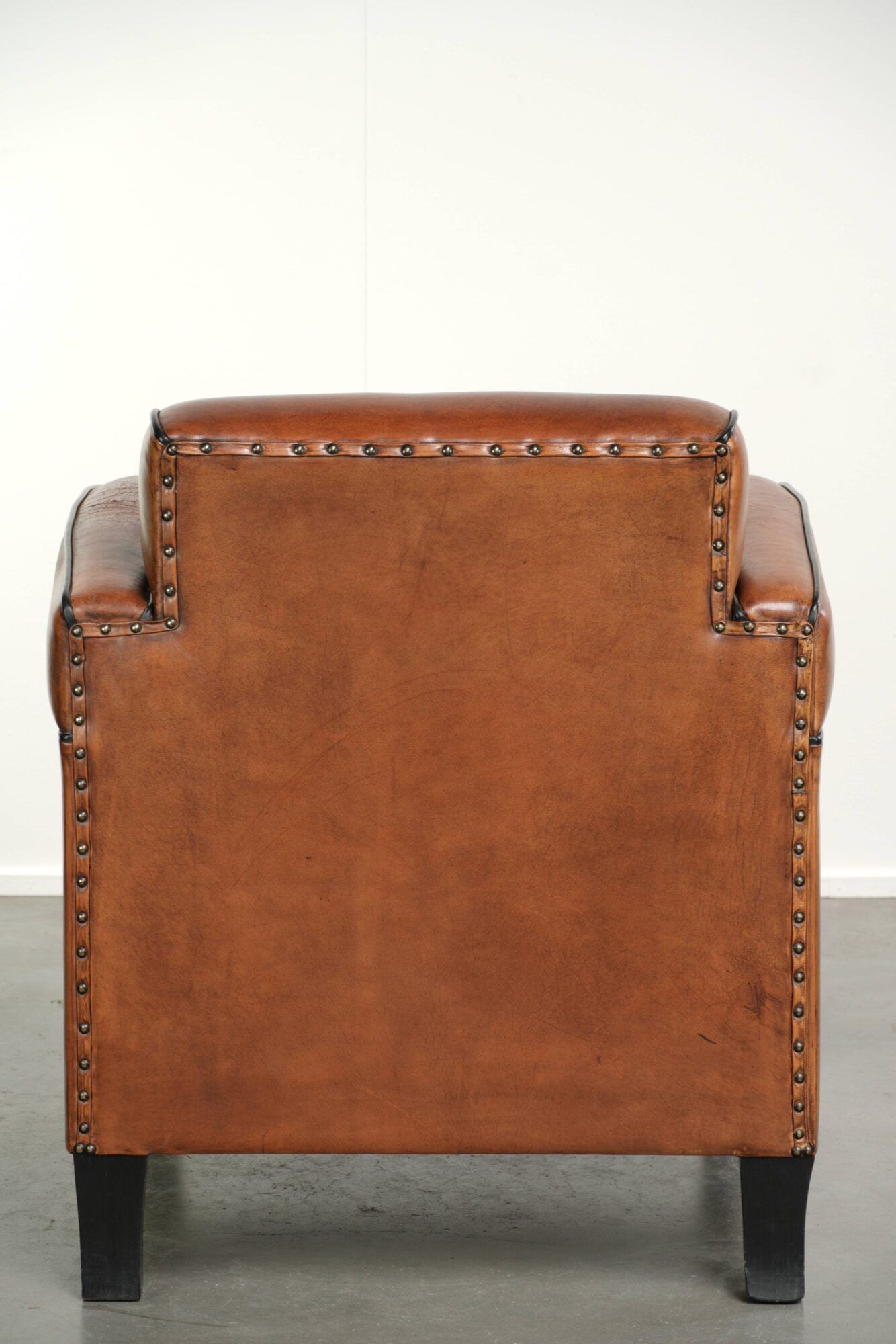 Very interesting sheepskin Art Deco design armchair with a great design