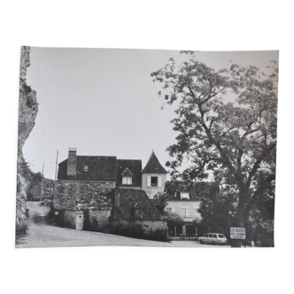 Photo argentique anonyme hotel restaurant les falaises gluges vers 1970