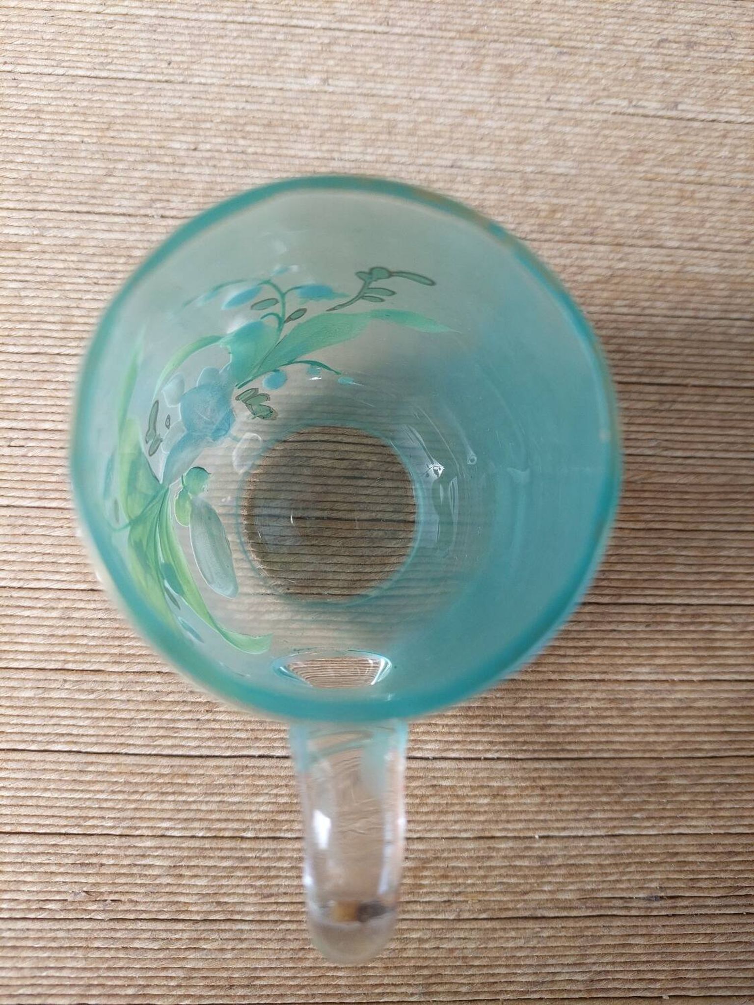 Tasse/choppe en verre émaillé
