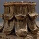 Ancient plaster capital decorated with acanthus leaves, 19th century.