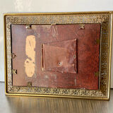 Antique Metal Picture Frame in Baroque style convex glass