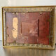 Antique Metal Picture Frame in Baroque style convex glass